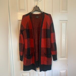 Women’s Lucky Brand Size Small Petite Buffalo Checkered Plaid Sweater